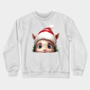 Christmas Peeking Baby Unicorn Crewneck Sweatshirt